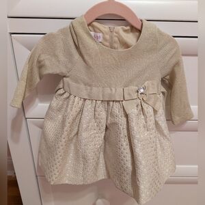 Bonnie Baby gold Dress 3-6 Months